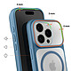 Avis Avizar Coque MagSafe pour iPhone 16 Pro Protection Bi-matière Dos Rigide Bleu foncé