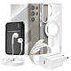 Mayaxess Pack Complet pour Galaxy S24 Ultra Coque, Verre, Chargeur, Batterie Externe, Écouteurs (6 pièces) Transparent Ce pack d'accessoires réunit tous les éléments essentiels pour protéger, recharger et utiliser votre Galaxy S24 Ultra au quotidien