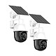 Daewoo - Pack de 2 Caméras de surveillance sans fil autonomes W512MW - Livrées avec panneau solaire - Détection de mouvement et Vision nocturne Caméras de surveillance totalement autonomes W512MW - Livrées avec panneau solaire - Détection de mouvement et Vision nocturne Couleur