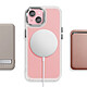 Avizar Coque MagSafe pour iPhone 15 Plus / 14 Plus Protection Bi-matière Renforcé Rose pas cher