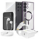 Mayaxess Pack Complet pour Galaxy S23 Ultra Coque, Film, Chargeur, Batterie externe, Écouteurs (6 pièces) Violet Ce pack d'accessoires réunit tous les éléments essentiels pour protéger, recharger et utiliser votre Galaxy S23 Ultra au quotidien