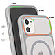 Acheter Avizar Coque MagSafe pour iPhone 11 Dos Fumé avec Cadre en Silicone Renforcée