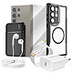 Mayaxess Pack Complet pour Galaxy S24 Ultra Coque, Verre, Chargeur, Batterie Externe, Écouteurs (6 pièces) Noir transparent Ce pack d'accessoires réunit tous les éléments essentiels pour protéger, recharger et utiliser votre Galaxy S24 Ultra au quotidien