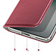 Étui Folio pour Honor Magic 8 Lite avec Porte-cartes et Fonction Support Vidéo Bordeaux pas cher
