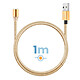 Avis Avizar Câble Magnétique 3-en-1 USB-C / Lightning / Micro-USB vers USB-A 1m Dorée
