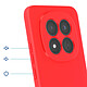 Avis Avizar Coque Soft-Touch pour Redmi Note 15 Pro Plus 5G en Silicone Anti-dérapant Rouge