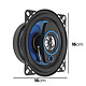 Avizar Haut-parleur Automobile 6 pouces 16x16cm 500W Aimant en Ferrite Sensibilité 90dB Noir / Bleu pas cher