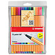 STABILO Pochette de 15 Stylo-Feutre POINT 88 Pointe Fine 0,4 mm dont 5 FLUO Feutre à pointe fine