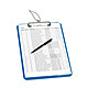 HERLITZ Porte-bloc easy orga to go, format A4, bleu opaque Porte-bloc