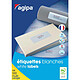 AGIPA Boite de 2100 étiquette 70x42 mm (21 x 100F A4) Multi-usage Coin Droit Perm. Blanc Etiquette multi-usages