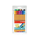 STABILO Pochette de 20 Stylo-Feutre POINT 88 Pointe Fine 0,4 mm x 5 Feutre à pointe fine