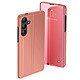 Avizar Étui Miroir pour Galaxy S26 avec Fenêtre Smart View et Support Pliable Rose - Fenêtre Smart View semi transparente permettant de consulter l'heure, les appels et notifications sans ouvrir l'étui pour un usage rapide et pratique