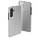 Avizar Étui Miroir pour Galaxy S26 avec Fenêtre Smart View et Support Pliable Argent - Fenêtre Smart View semi transparente permettant de consulter l'heure, les appels et notifications sans ouvrir l'étui pour un usage rapide et pratique
