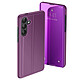 Avizar Étui Miroir pour Galaxy S26 avec Fenêtre Smart View et Support Pliable Violet - Fenêtre Smart View semi transparente permettant de consulter l'heure, les appels et notifications sans ouvrir l'étui pour un usage rapide et pratique