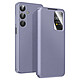 Avizar Étui pour Galaxy A17 avec Fenêtre Smart View et Porte-carte Gris lavande Fenêtre intelligente permettant de consulter notifications et informations sans ouvrir le clapet