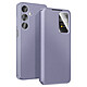 Avizar Étui pour Galaxy A37 avec Fenêtre Smart View et Porte-carte Gris lavande - Fenêtre intelligente permettant de consulter notifications et informations sans ouvrir le clapet
