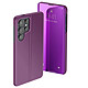 Avizar Étui de Protection pour Galaxy S26 Ultra Clear View avec Support Vidéo Violet Étui Folio Smart View Miroir pour Galaxy S26 Ultra, protection intégrale au quotidien