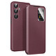 Avizar Étui pour Galaxy A17 avec Fenêtre Smart View et Porte-carte Bordeaux - Fenêtre intelligente permettant de consulter notifications et informations sans ouvrir le clapet