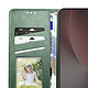 Avizar Étui Folio Portefeuille pour Honor Magic 8 Lite avec Dragonne et Porte-cartes Vert foncé pas cher