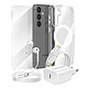 Mayaxess Pack Essentiel pour Galaxy S24 Coque, Verre, Chargeur, Écouteurs (5 pièces) Transparent - Ce pack d'accessoires réunit tous les éléments essentiels pour protéger, recharger et utiliser votre Galaxy S24 au quotidien