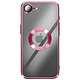 Avizar Coque pour iPhone 17e avec Contour Chromé en Silicone Souple Rose - Coque en silicone souple résistante pour absorber les chocs et limiter les rayures au quotidien