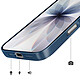 Avizar Coque MagSafe pour iPhone 17 Rigide avec Verre Protection Caméra Bleu nuit pas cher