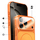 Avis Avizar Coque MagSafe pour iPhone 16 Pro Max Rigide avec Verre Protection Caméra Orange