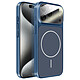 Avizar Coque MagSafe pour iPhone 15 Pro Max Rigide avec Verre Protection Caméra Bleu nuit La coque MagSafe pour iPhone 15 Pro Max épouse le smartphone et protège sans épaissir son design