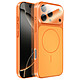 Avizar Coque MagSafe pour iPhone 16 Pro Max Rigide avec Verre Protection Caméra Orange La coque MagSafe pour iPhone 16 Pro Max épouse le smartphone et protège sans épaissir son design