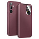 Avizar Étui Folio pour Galaxy S26 Plus Grainé avec Fenêtre Smart View et Porte-carte Cet étui folio bordeaux pour Galaxy S26 Plus présente une finition en simili cuir grainé à texture antidérapante limitant les traces et améliorant la prise en main