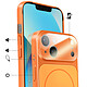Avis Avizar Coque pour iPhone 13 Compatible MagSafe Finition AG Glass Mate Orange
