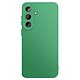 Avizar Coque pour Galaxy S26 en Silicone Souple avec Renfort Bloc Caméra Vert - Coque en silicone souple compatible Samsung Galaxy S26 avec renfort caméra, intérieur microfibre et attache dragonne intégrée.