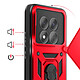 Acheter Mayaxess Coque pour Redmi Note 15 Pro 5G avec Cache Caméra Coulissante / Bague Magnétique Rouge