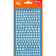 DECADRY Lettres et Chiffres Transferts (1 Feuille) DDB4F 6 mm Blanc Etiquette spécifique