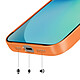 Avizar Coque pour iPhone 13 Compatible MagSafe Finition AG Glass Mate Orange pas cher