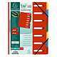 EXACOMPTA Trieur Harmonika, A4, 7 compartiments, rouge x 8 Trieur