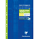 CLAIREFONTAINE Étui de 50 Feuillets Mobiles Perforés Jaunes - A4 21x29,7 cm - 100 P 90gGrands Carreaux x 10 Copies simples ou Feuillets mobiles