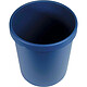 HELIT Corbeille à papier en plastique, rond, 30 litres, bleu Corbeille à papier