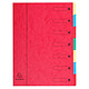 EXACOMPTA Trieur Harmonika fenêtres imprimées sans élastique Nature Future carte lustrée 7 compartiments Couleurs assorties x 8 Trieur