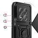 Acheter Mayaxess Coque pour Redmi Note 15 Pro 5G avec Cache Caméra Coulissante / Bague Magnétique Noir