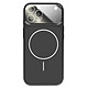 Avizar Coque pour iPhone 12 Pro Compatible MagSafe Finition AG Glass Mate - Structure hybride avec contour en silicone absorbant efficacement les chocs et les chutes du quotidien