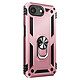 Avizar Coque pour iPhone 17e Antichoc avec Anneau Magnétique Rotatif Rose champagne Structure hybride en polycarbonate rigide et silicone gel absorbant