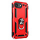 Avizar Coque pour iPhone 17e Antichoc avec Anneau Magnétique Rotatif Rouge - Structure hybride en polycarbonate rigide et silicone gel absorbant