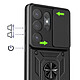 Acheter Mayaxess Coque pour Galaxy S26 Ultra avec Cache Caméra Coulissante et Bague Magnétique Noir