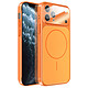 Avizar Coque pour iPhone 11 Pro Max Compatible MagSafe Finition AG Glass Mate Orange - Structure hybride avec contour en silicone absorbant efficacement les chocs et les chutes du quotidien