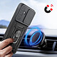 Mayaxess Coque pour Galaxy S25 FE avec Cache Caméra Coulissante et Bague Magnétique Noir pas cher
