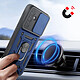 Mayaxess Coque pour Galaxy S25 FE avec Cache Caméra Coulissante et Bague Magnétique Bleu nuit pas cher