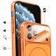 Avis Avizar Coque pour iPhone 11 Pro Max Compatible MagSafe Finition AG Glass Mate Orange