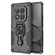 Avizar Coque pour Redmi Note 15 Pro 5G avec Anneau Rotatif et Fonction Support Noir - Coque antichoc en bi-matière pour une absorption des chocs optimale