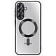 Avizar Coque pour Galaxy A37 Compatible MagSafe avec Contour Chromé Noir Compatible MagSafe grâce à l'anneau magnétique intégré